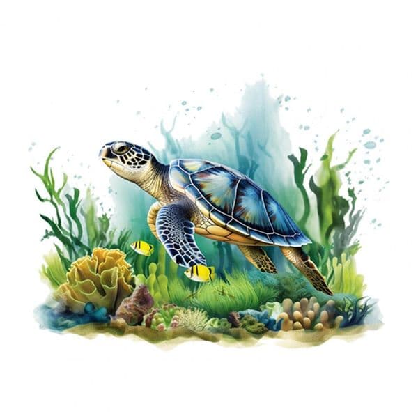Turtle Design Toilet Sticker Sea World Turtle Toilet Sticker Removable Waterproof Pvc Decal for Room Wall Art Bathroom Lid