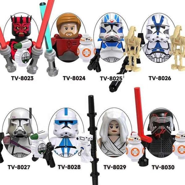8Pcs/Lot TV6104 Building Blocks Bricks Figures Mini Action Dolls Kid Toys