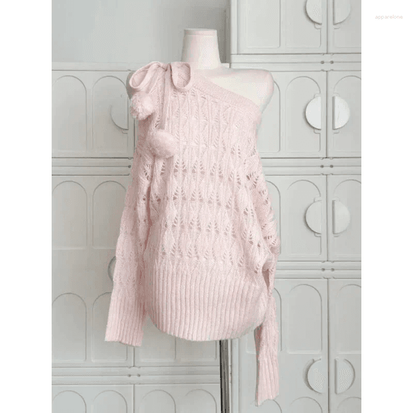 Womens Sweaters Autumn Winter Woman Korean Fashion Cute Core Sweet 2000s Sweater Elegant Oversize Knitwears Designer Aesthetic Chic