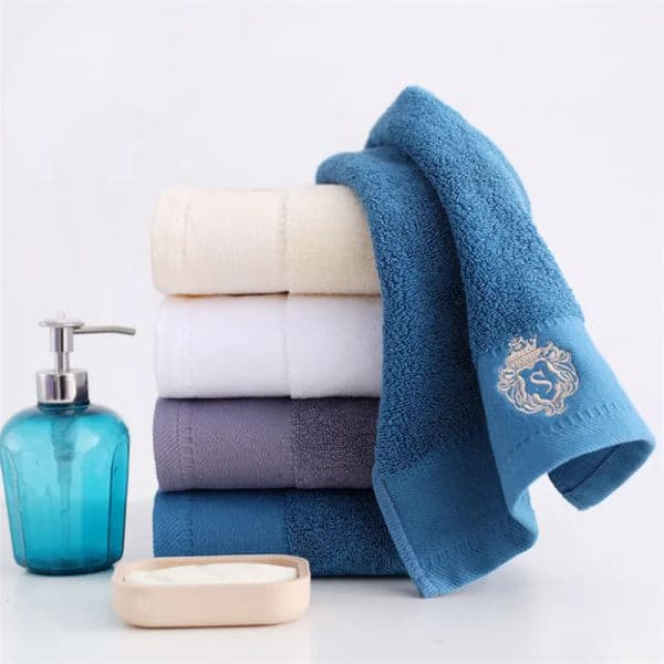Pure Cotton 34X75cm, Adult Embroidery Quick Drying, Soft Face Towel With Water Absorption B5