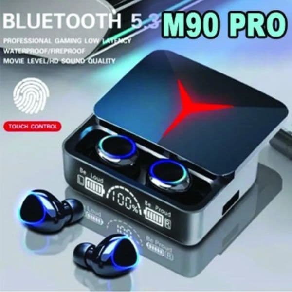 TWS M90 Wireless Headphones Sliding Cover Gaming Headsets Bluetooth 5.3 Stereo Sports Earbuds Earphones With Led Digital Display Muhan