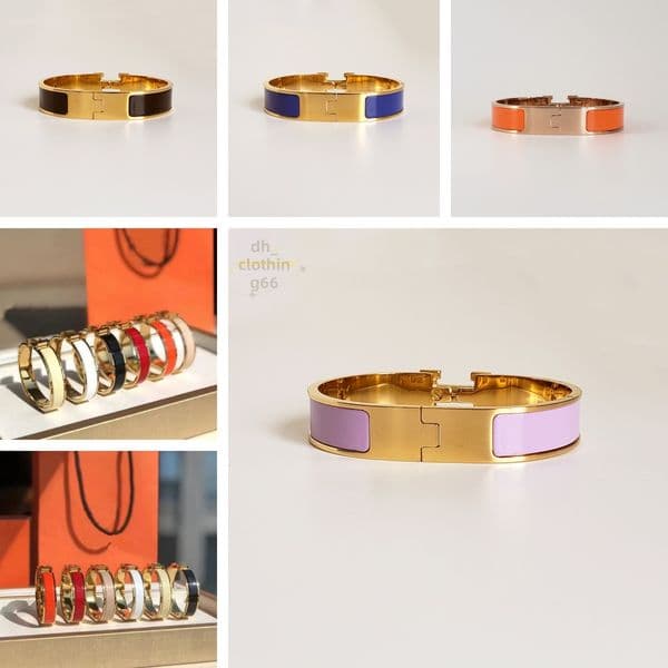 Gold Womens Bracelet Classic Designer Bracelet Enamel Gold Plated Letter Charms Luxury 316L Titanium Steel Mens and Women's Bracelets Branded Jewelry Gifts