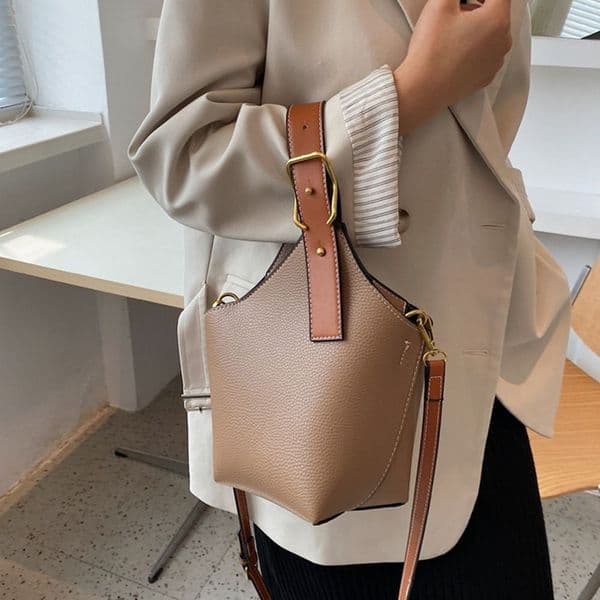 Simple And Casual French Women's Slanted Fashion Mobile Phone PU Leather Shoulder Bag Women's Handbag