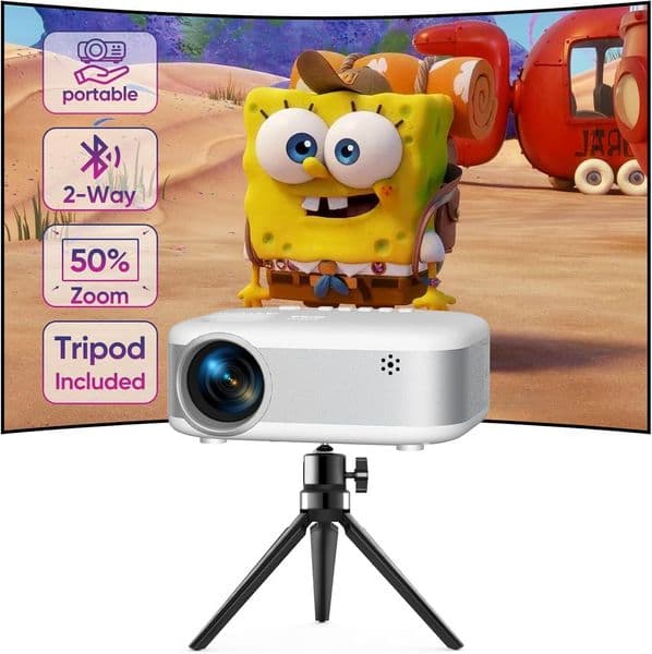 Smart Mini LED Projector Full HD 1280 * 720P Android Home Theater Halloween Gift Support 1080P
