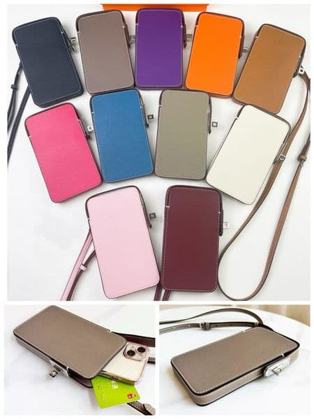 Luxury Bags Women Long Wallets Leather Mobile Phone Bag Crossbody Pocket Box Bag Wallets Purses Ladies Pocket Designer Clutch Bags For Men