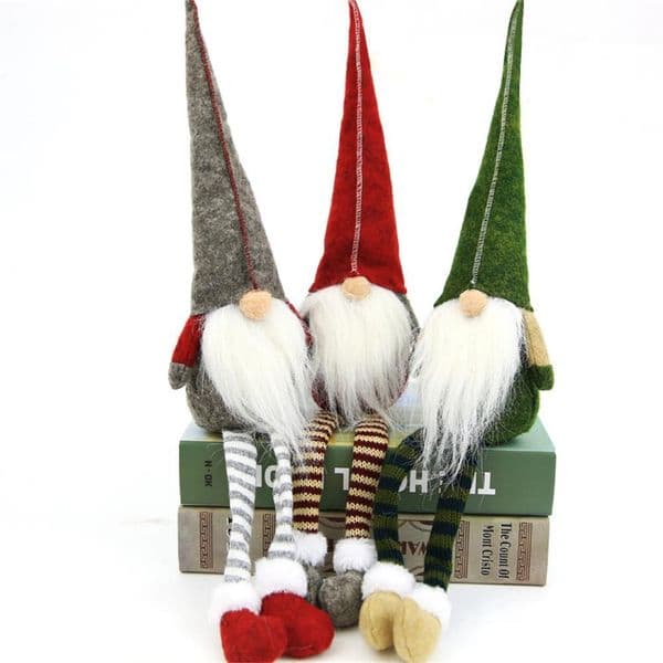 Scandinavian Christmas Gnome Plush Doll Ornament Holiday Shelf Desk Table Decorations