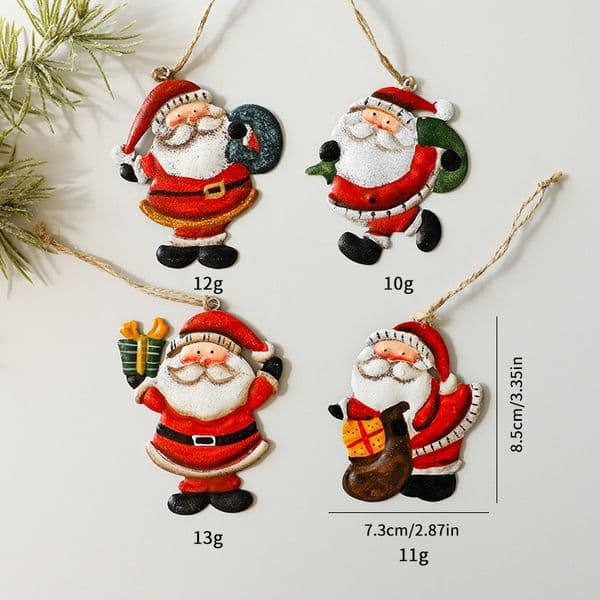 Holiday Home Hanging Ornament Santa Tree Gift Christmas Sign Decoration