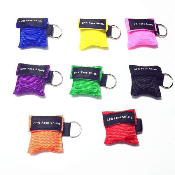 Portable CPR Resuscitator Mask Keychain Emergency Face Shield First Help CPR Mask For Health Care Tools Customized