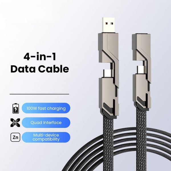 4 In 1 Fast 100W Type-C Charging For Huawei Samsung IPhone PD Power Bank C Cable Charger USB Date Cord 0.3m 1m 1.5m 2m dh5727163