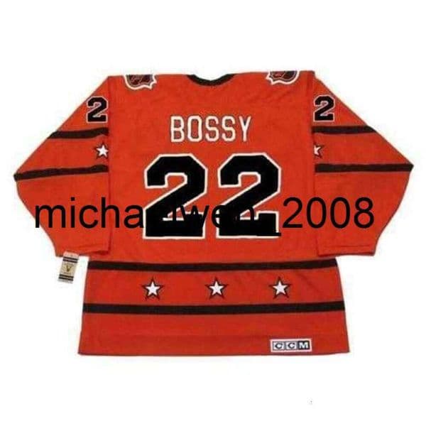 Kob Weng Men Women Youth BOSSY 1978 CCM Vintage Turn Back All Star Hockey Jersey All Stitched Top-quality Any Name Any Number Goalie Cut
