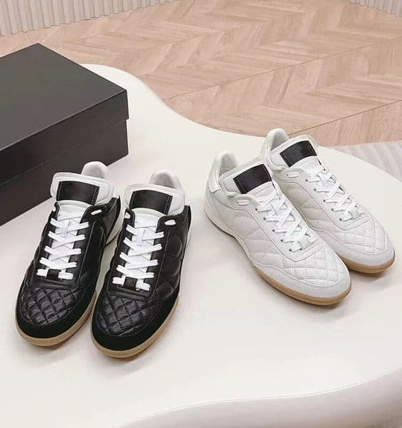 Black designer shoes sneakers sneaker luxuey latest women's sports Shoes casual style sports style student minimalist black and white color classic Green leather
