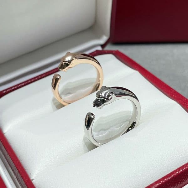 Thin Panthere Ring size 5-6-7-8 high cheetah ring gold plated inlaid natural emerald counter quality for women advanced gift crystal classic style with box