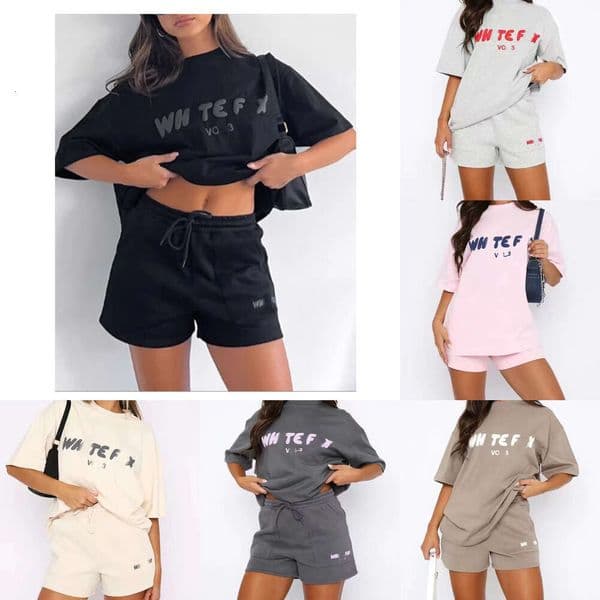 Designer Womens Tracksuits Spring Summer New T-shirt Fashionable Sports Foam Logo Short Sleeved Pullover Shorts Two Piece Set