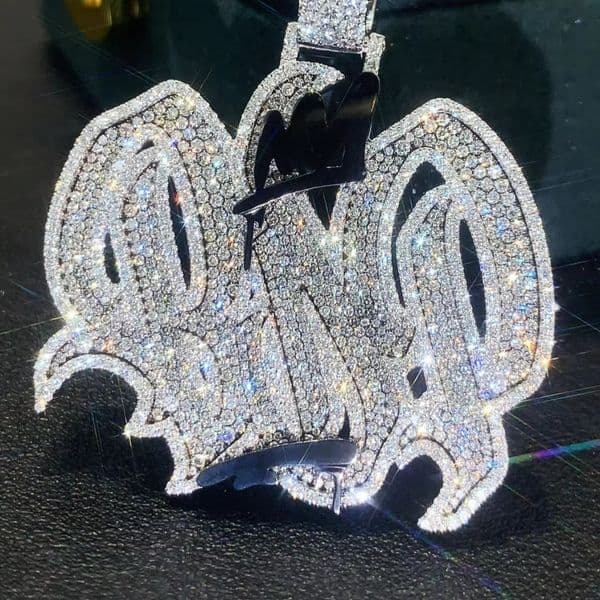 Lab dia Hip Hop Men's Jewelry: Customized Pieces Alphabet Moissanite necklace for a Personalized Look