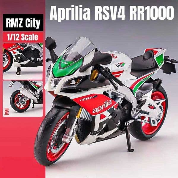 1/12 Aprilia RSV4 RR1000 Toy Motorcycle RMZ City Die Casting Metal Miniature Model 1 12 Racing Super Sports Series Gift Boy W241126