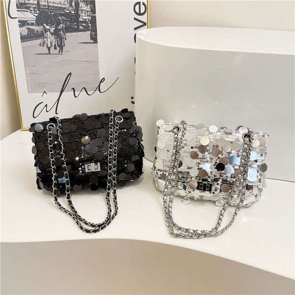 2024 Brand Shoulder for Women Fashionable Sequin Crossbody Bag Cute Purses and Handbags