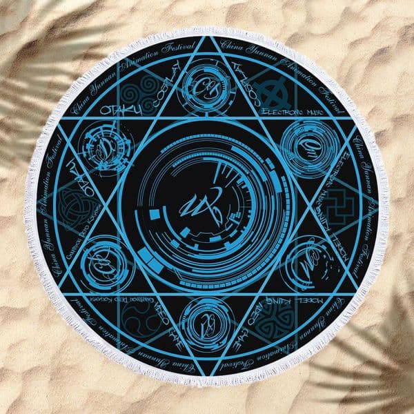 150cm Round Beach Towel Microfiber Quick Dry Oversized Pool Bath Blanket Picnic Yoga Camping Mat