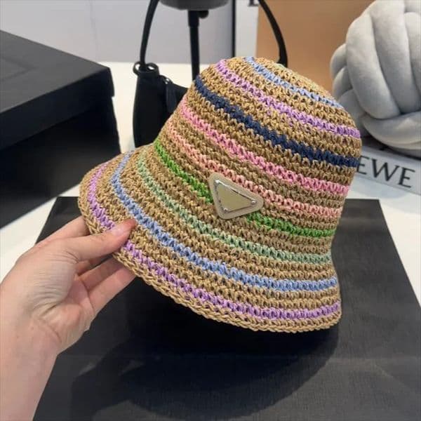 Summer Bucket Designer Straw Luxury Caps Casquette Grass Braid Cap Fitted Crochet Hat Fashion Womens Beach Sunhat Unisex Visor Snapback Fisherman Hats03