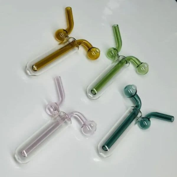 Glass Pipes Tobacco Smoking Pipes Smoke Bubbler Colorful Random Smoke Tools Accessories