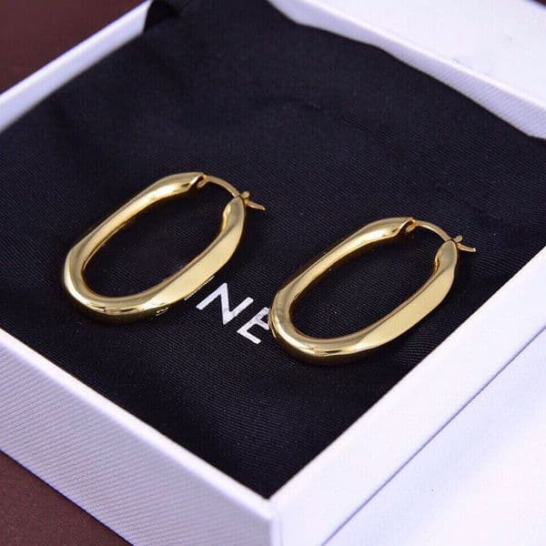 Hoop Luxury Designer Hoop Earrings Womens Gold Huggie Earings Lady Fashion Jewelry Oval Classic Charm Earring Mens Jewlery Stud Earing