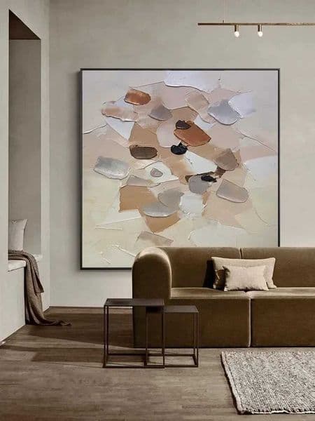 Hand drawn modern sampling abstract colors on canvas thick oil painting large wall art living room and dining room decoration W241128