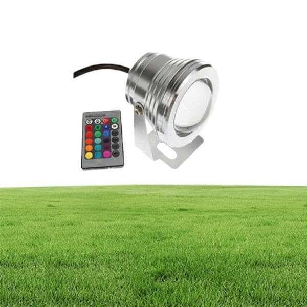 AUCD Mini DC 12V Underwater RGB LED 10W Lights IR Remote IP68 Waterproof Fountain Pool Lamp Landscape Pond Lighting LEDWL