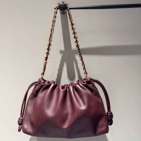 2026Flamenco Clutch Sheepskin Handbag Crossbody Bag Genuine Leather Womens Burgundy 30cm purple cloud lucky shoulder armpit bag versatile and trendy