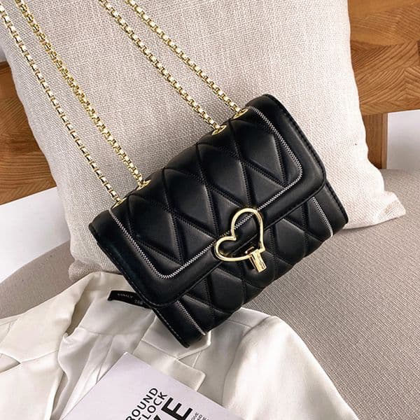 designer genuine leather shoulder bag fashion Dicky0750 Handbags heart chain purse corssbody presbyopic card holder evening messenger bags women Wholesale