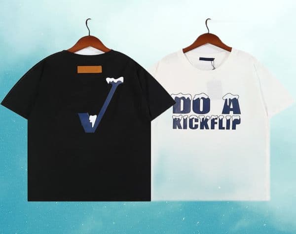 designer Men039s T shirt tshirt luxury classic letter do a kickflip snow print tshirts Tshirt Womens simple Casual cotton tee