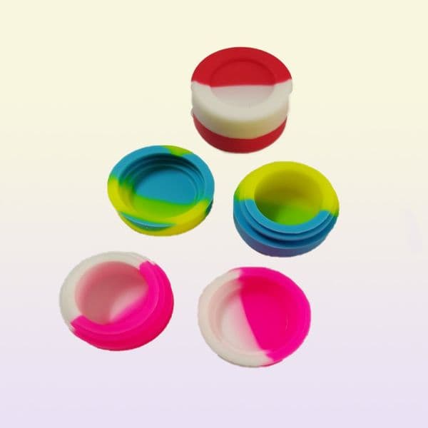 Electronics Accessories Cheap 2ml 3ml silicone storage container wax dab puck jars colorful silicone clip case
