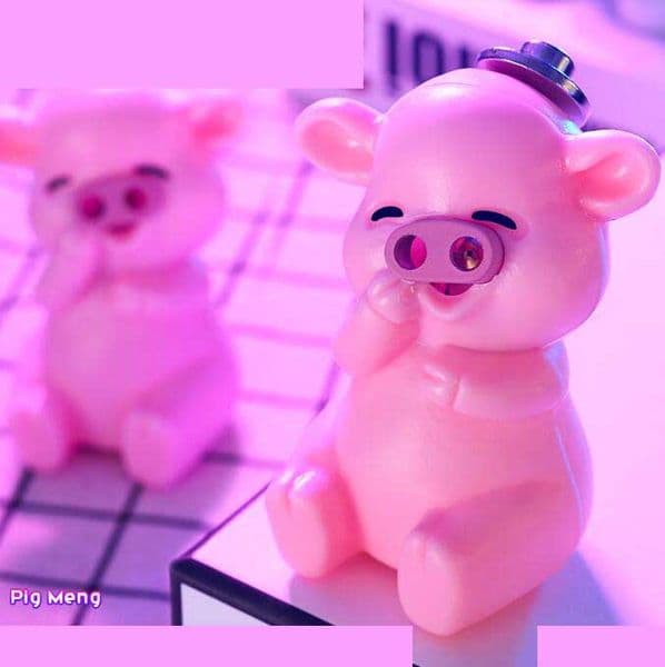 Newest Cute Pig Butane 2 Open Flame Lighter Smoking Cigarette Accessories Tool No Gas Inflated Lighters Fun Gadgets Bar Display Items