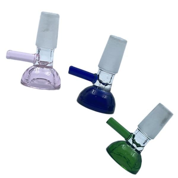 Glass Bowl Pieces Filter Funnel Handle Nail Hookah 14mm Male Colorful Thick For Tobacco Bong Smoking Accessories