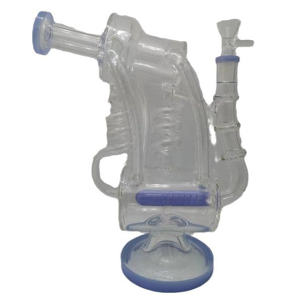 Bong Water Pipes Double Recycler Honeycomey to Turbine Prec Glass Hookahs Spiral Ice Catcher Oil RigsTall Bubbler Beaker Bongs ZZ