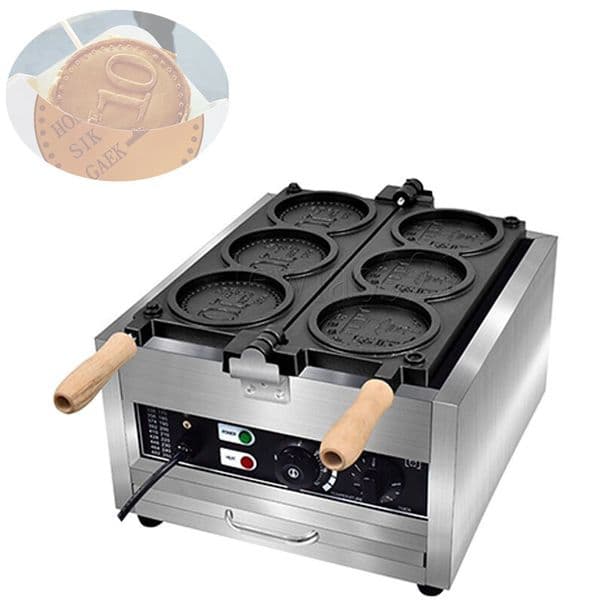 Coin Waffle Machine Coin Shape Muffin Maker Pancake Stuffed Waffle Maker Gold Coin Waffle Machine