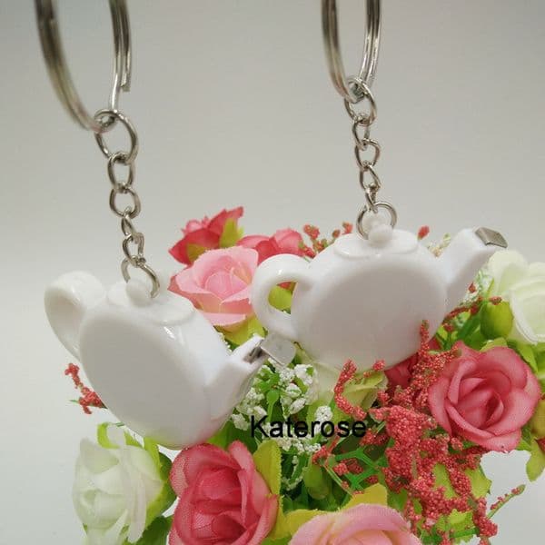 100pcs Love is Brewing Teapot Measuring Tape Measure Keychain Key Chain Portable Key Ring Wedding Party Favour Gift Free Shipping
