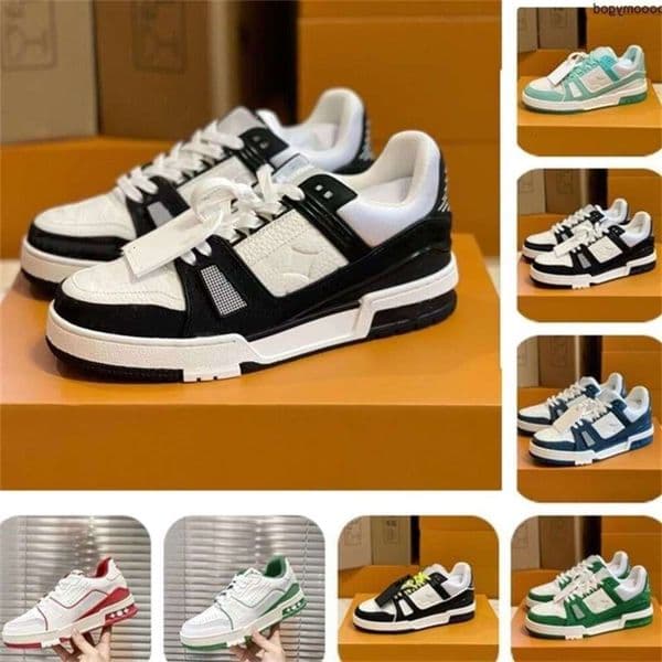 mens shoes lvtrainers luxury sneakers womens sneakers men sneakers platform sneakers Plate-forme shoes black out of office sneaker A10 with box 46