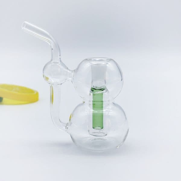 9cm Gourd Glass Oil Burner Pipes Bong Recycler Mini Shisha Hookah Smoking Water Pipe Filter Beaker Bubbler with glass oil pipe and hose