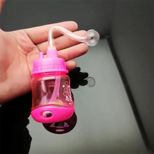 Smoking Pipes Coloured plastic bottle pot ,Wholesale Bongs Oil Burner Pipes Water Pipes Glass Pipe Oil