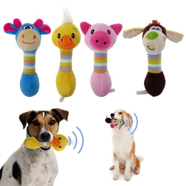 Puppy Plush Honking Toys Chew Squeaker Animals Shaped Safe & Non-Toxic Pet Toys