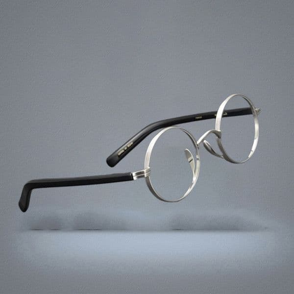Exquisite retro style round frames for men and gentlemen full frame metal glasses tortoiseshell mirror legs glasses