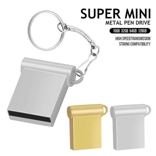 Super Mini Pendrive 128GB 64GB 32GB Waterproof 16GB 8GB Metal U Disk Usb Flash Drive Memory Flash 2.0 Memory Stick Key Data Storage