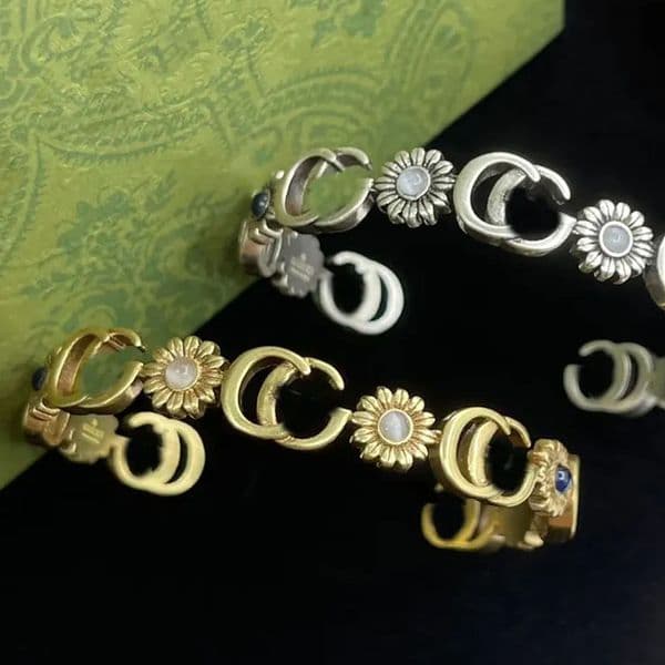 Designer Charm Bracelets Gold Plated Stainless Steel Crystal Chains Women Bangle Wedding Party Pearl Bracelet designer Jewelry New