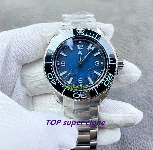 SBF watch 8912 mechanical movement Diameter 455mm Orange dial Ceramic rim Sapphire crystal glass Super luminous waterproof dial has dark lines VSF