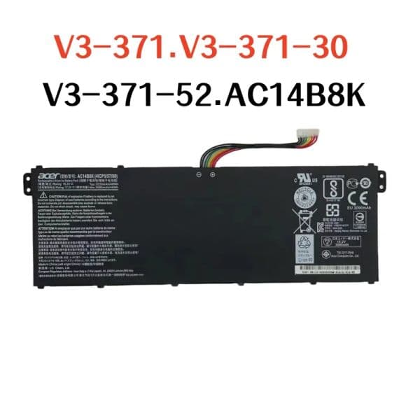 100%Original 3220mAh For Acer AC14B8K TMP236 TMP238 MS2392 N17C1 V3-371 V3-371-30 V3-371-52 ES1-111/433G/531/B115 laptop battery
