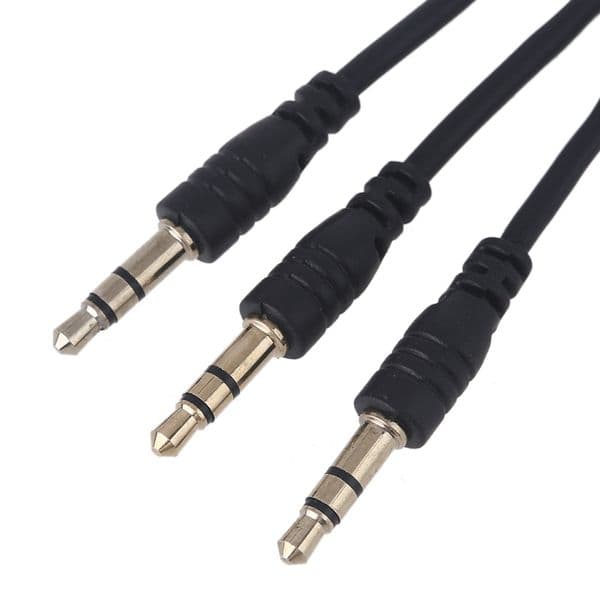 3.5mm Splitter Y Cable Splitter Stereo Jack Headphones Adapter Cable Male to 2 Male Splitter for Speaker
