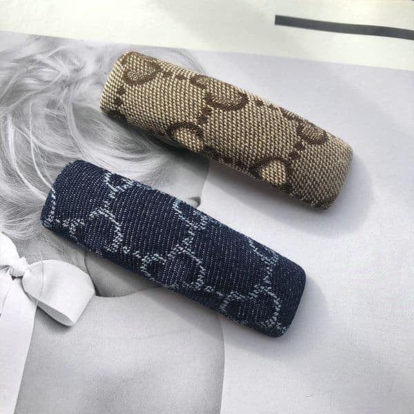 Fashion Letter Plaid Hair Clip Designer Jewelry Women Hairpins Vintage Sponge Hairclip Barrettes Hair Accessories