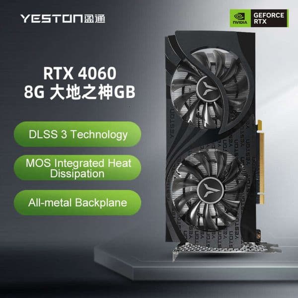 Yeston GeForce RTX 4060 8G D6 8GB 128Bit GDDR6 INNO3D Graphics Card RTX 4060 GPU Video Graphics Cards RTX4060