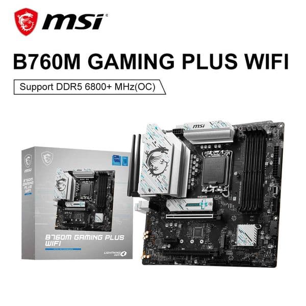 MSI B760M GAMING PLUS WIFI Motherboard LGA 1700 192GB DDR5 Mainboard RGB SATA M.2 Support Intel 12th 13th CPU placa mae