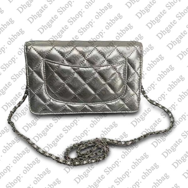 12A Wallet On Chain Bag Designer Bag Mini 19cm Quilted Flap Bag Gold Silver Purse Womens Genuine Leather Caviar Lambskin Handbags Crossbody Shoulder Bag With Box