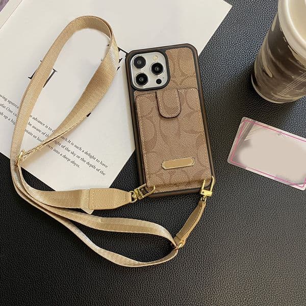 Designer Wallet Case Leather Card Holder for Apple iPhone 15 14 Pro Max 13 12 11 Xr Fashion Crossbody Mobile Cover Cell Phone Cases
